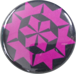 Ornaments black pink button